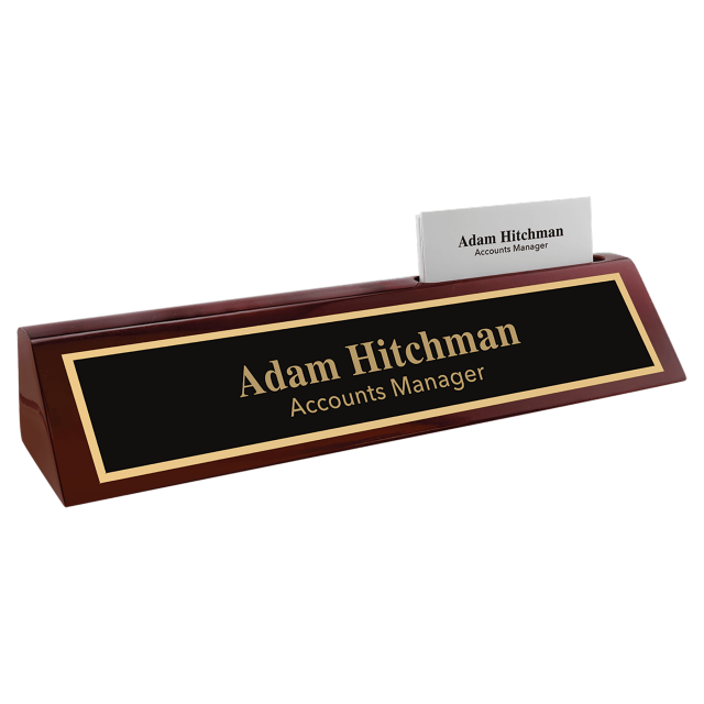 Piano Finish Rosewood namedesk