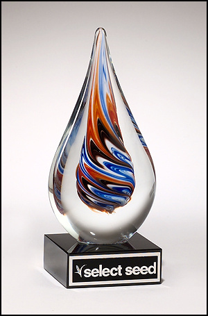 Teardrop Art Glass Award