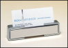 Polished Silver Desk Business Card Holder